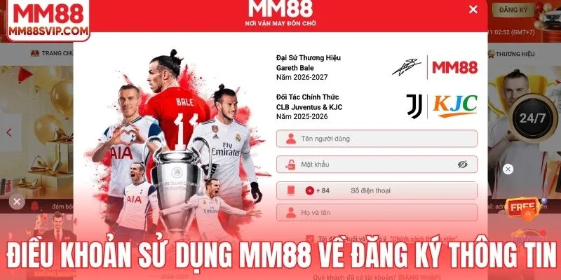 Các điều khoản sử dụng MM88 về đăng ký thông tin