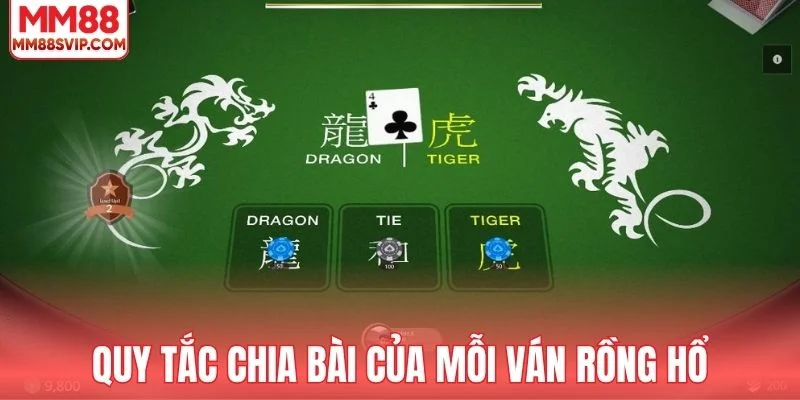 Quy tắc chia bài của mỗi ván Rồng Hổ