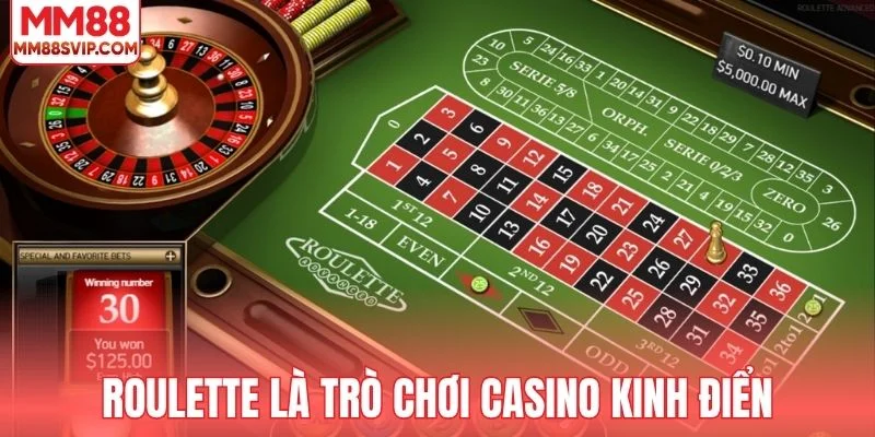 Roulette là trò chơi casino kinh điển