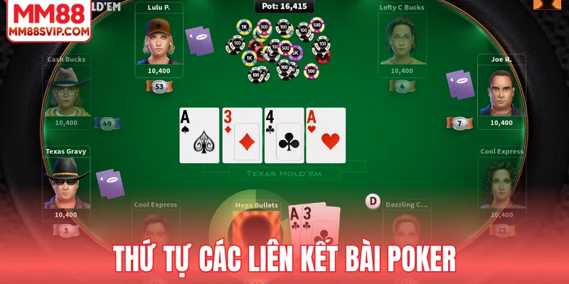 Thứ tự các liên kết bài poker